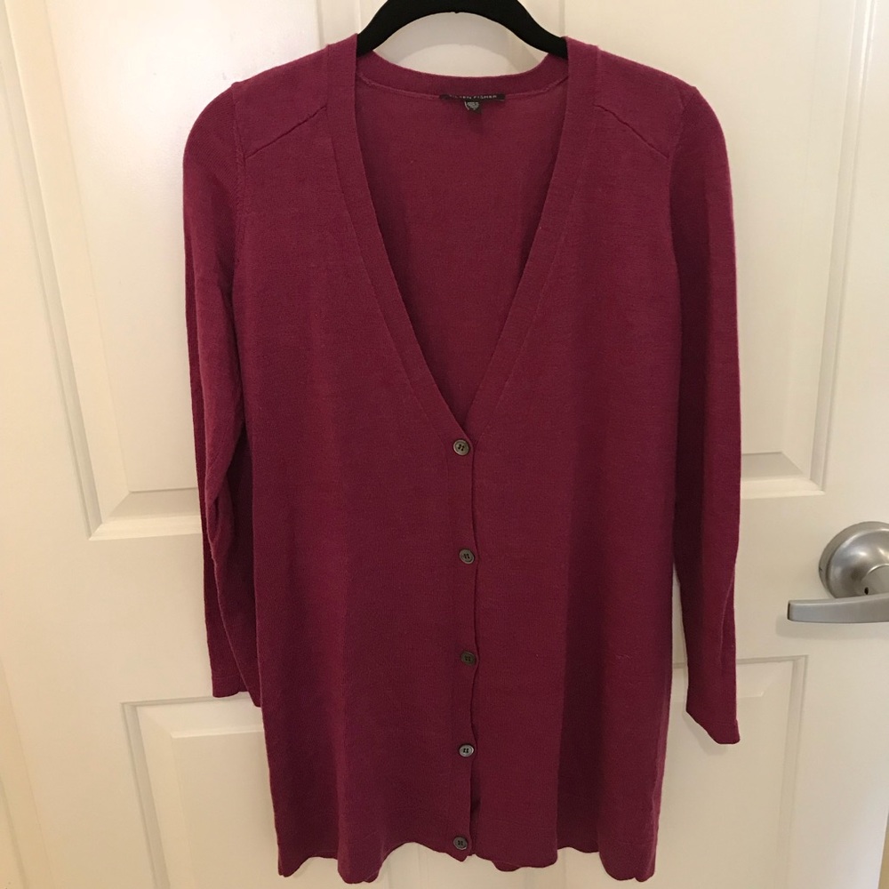 🎉SOLD 🎉 Eileen Fisher Merino Cardigan Tunic